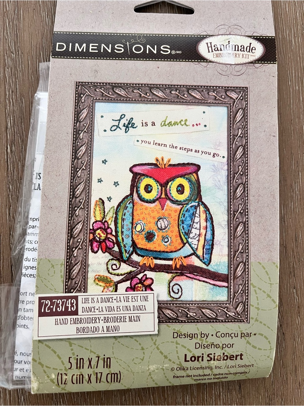 New Dimensions Handmade Embroidery Kit - Life Is a Dance Owl (Multicolor)